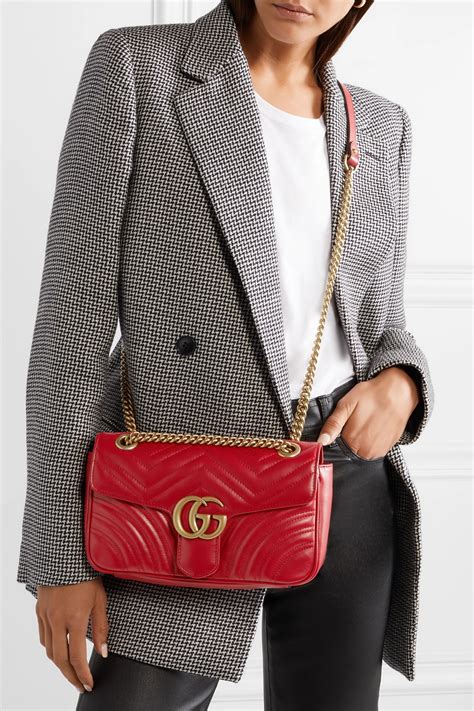 gucci marmont waist bag red|gucci marmont bag small black.